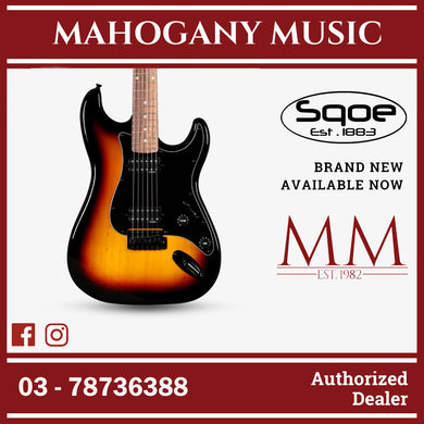 SQOE SEST210 Super Stratocaster Body HH Electric Guitar Rosewood Fretboard ( SEST / SEST-210 / ST ) Sunburst