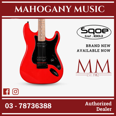 SQOE SEST210 Super Stratocaster Body HH Electric Guitar Rosewood Fretboard ( SEST / SEST-210 / ST ) Red