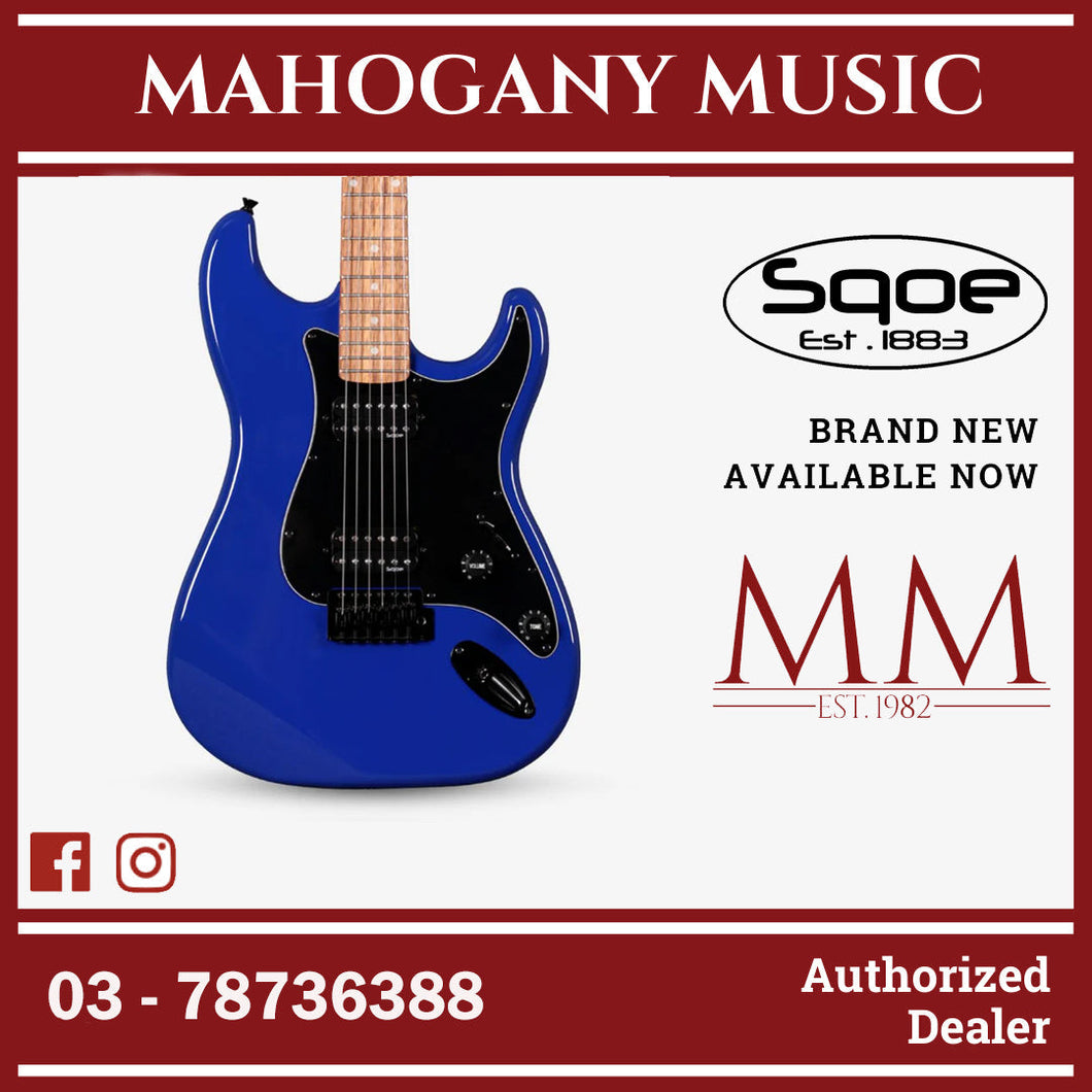 SQOE SEST210 Super Stratocaster Body HH Electric Guitar Rosewood Fretboard ( SEST / SEST-210 / ST ) Blue