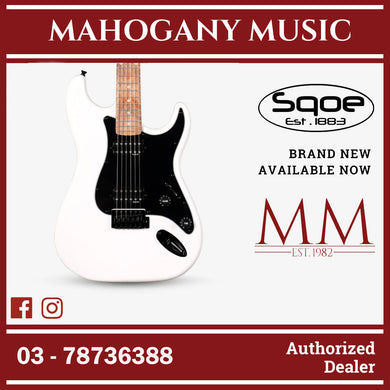 SQOE SEST210 Super Stratocaster Body HH Electric Guitar Rosewood Fretboard ( SEST / SEST-210 / ST ) White