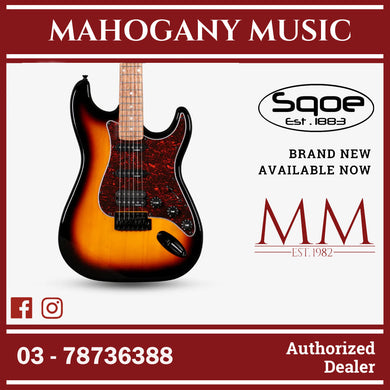SQOE SEST230 Super Stratocaster Body HSS Electric Guitar Rosewood Fretboard ( SEST / SEST-230 / ST ) Sunburst