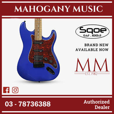 SQOE SEST230 Super Stratocaster Body HSS Electric Guitar Rosewood Fretboard ( SEST / SEST-230 / ST ) Blue