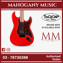 SQOE SEST230 Super Stratocaster Body HSS Electric Guitar Rosewood Fretboard ( SEST / SEST-230 / ST ) Red
