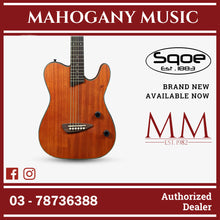 SQOE SETL800 Electroacoustic Silent Steel String Mahogany Guitar ( SETL 800 / SETL-800 ) Natural