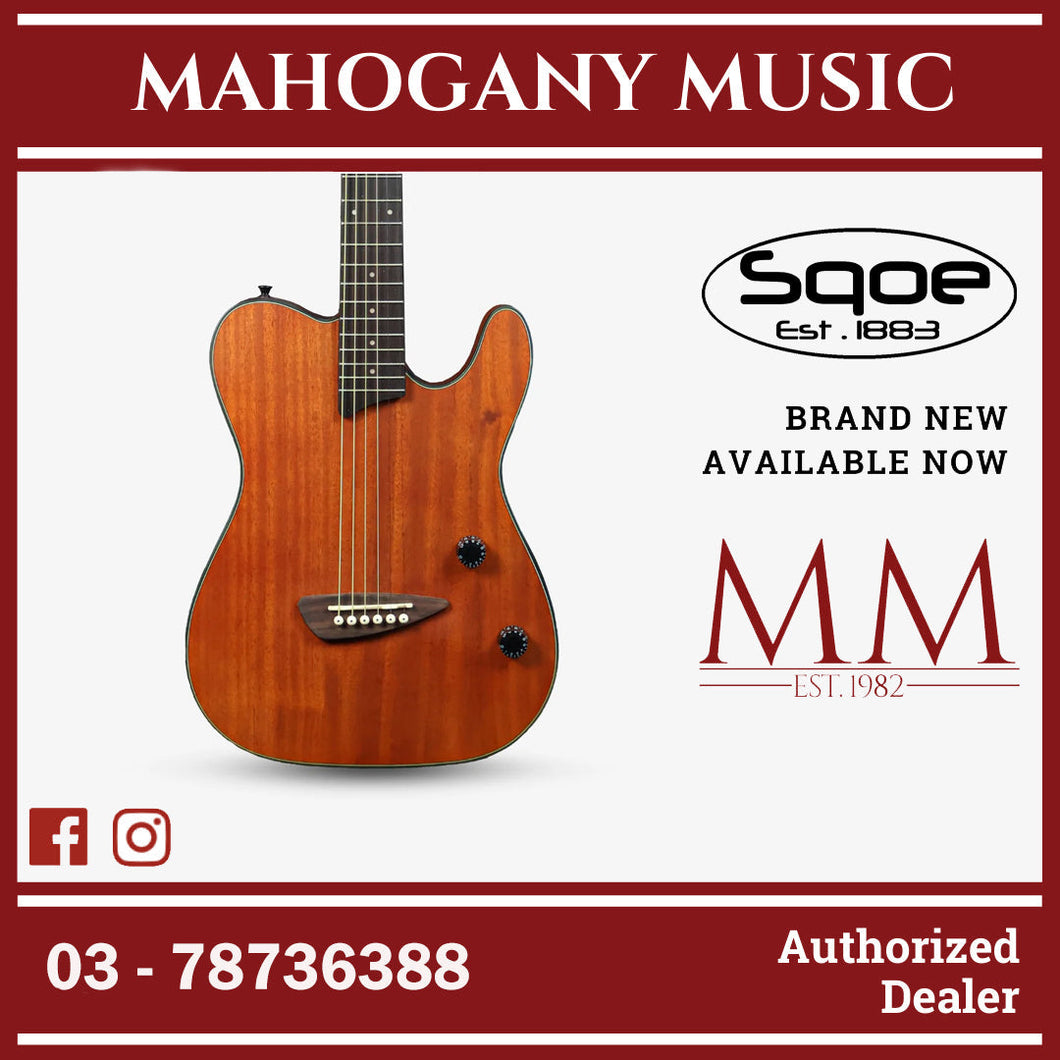 SQOE SETL800 Electroacoustic Silent Steel String Mahogany Guitar ( SETL 800 / SETL-800 ) Natural