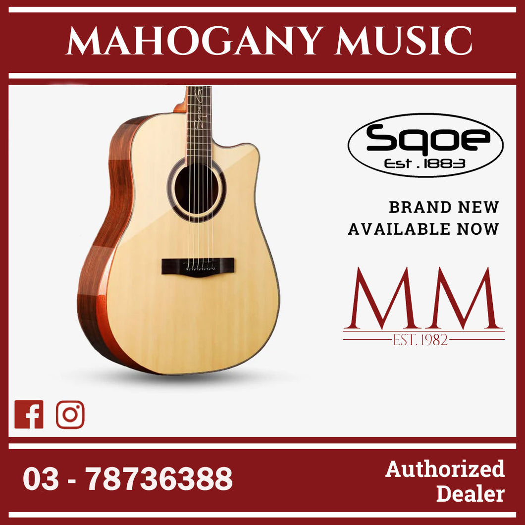 SQOE SQ-CC-SK 41 Inch Acoustic Guitar w Arm Bevel (SQCCSK/SQ CC SK)