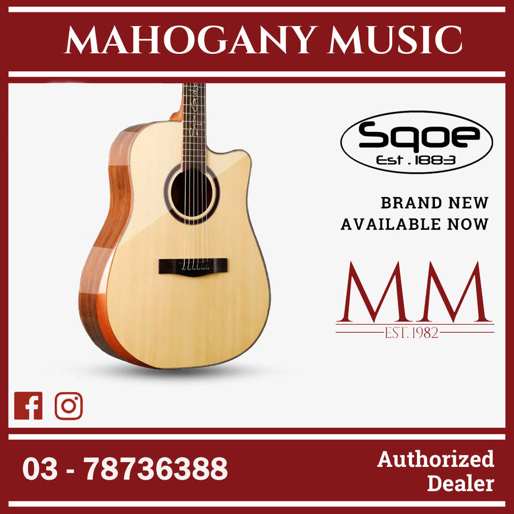 SQOE SQ-DC-SK 41 Inch Acoustic Guitar w Arm Bevel ( SQDCSK / SQ DC SK )