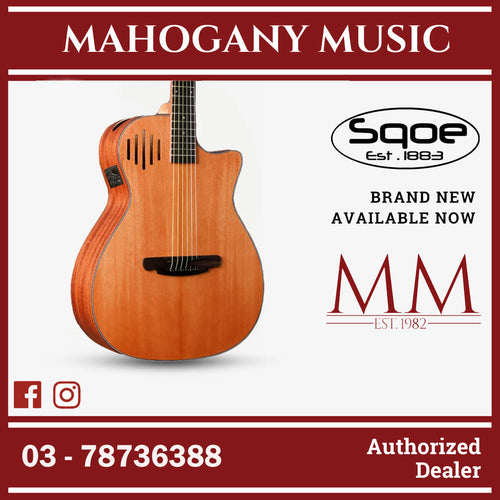 SQOE SQ-J-E 40 inch Grand Auditorium Acoustic Guitar with Sqoe KLT-18A pick up ( SQJ / SQJE )