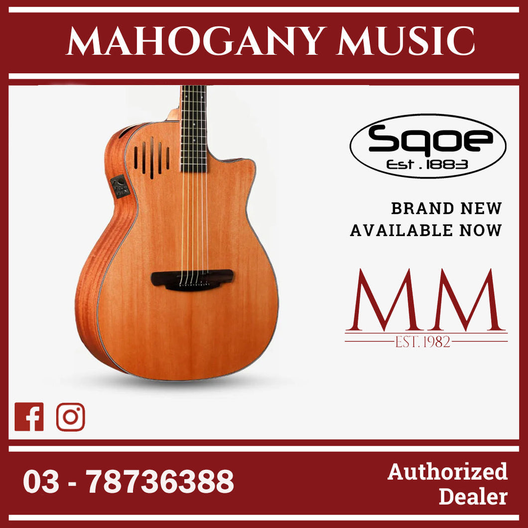 SQOE SQ-J-E 40 inch Grand Auditorium Acoustic Guitar with Sqoe KLT-18A pick up ( SQJ / SQJE )