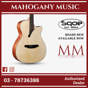 SQOE SQ-K 40 inch Grand Auditorium Acoustic Guitar ( SQK / SQ K )