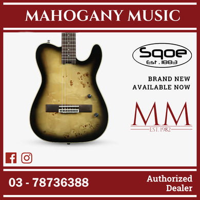 SQOE Spain SEGD600 Nylon Electric Guitar with Piezo Pickups ( SEGD / SEGD-600 / SEGD 600 ) Aurora Black