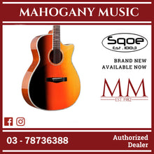 SQOE XLDC Series Acoustic Electric Guitar ( SQOE / XLDC / SQOE - XLDC ) Red