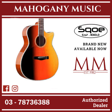 SQOE XLDC Series Acoustic Electric Guitar ( SQOE / XLDC / SQOE - XLDC ) Red