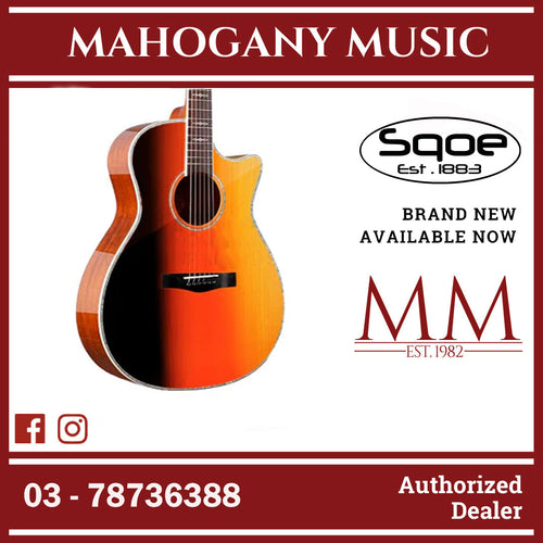 SQOE XLDC Series Acoustic Electric Guitar ( SQOE / XLDC / SQOE - XLDC ) Red