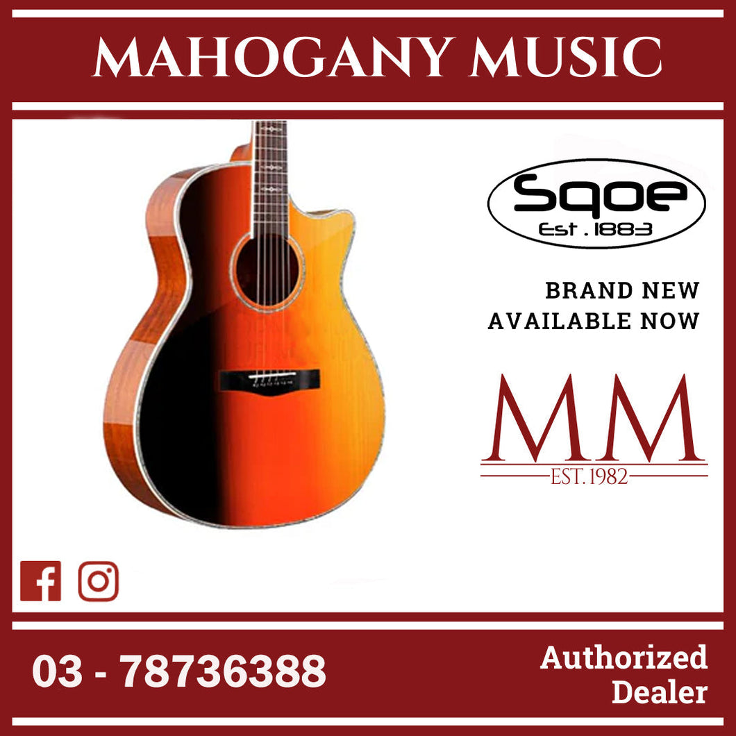 SQOE XLDC Series Acoustic Electric Guitar ( SQOE / XLDC / SQOE - XLDC ) Red
