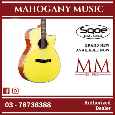 SQOE XLDC Series Acoustic Electric Guitar ( SQOE / XLDC / SQOE - XLDC ) Yellow