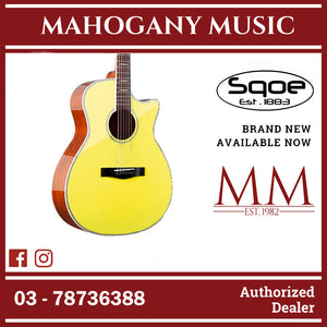 SQOE XLDC Series Acoustic Electric Guitar ( SQOE / XLDC / SQOE - XLDC ) Yellow