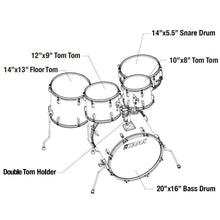 Tama ST50H6-BNS Stagestar Series 5-Piece Drum Set, Black Night Sparkle