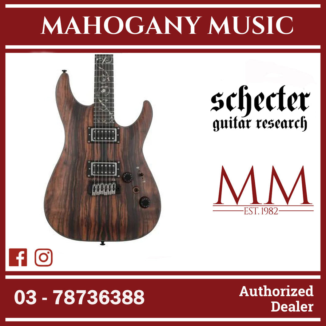 Schecter C-1 Exotic Ebony Electric Guitar - Natural Satin