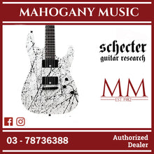 Schecter C-1 Ink Bomb Electric Guitar - White with Black Splatters