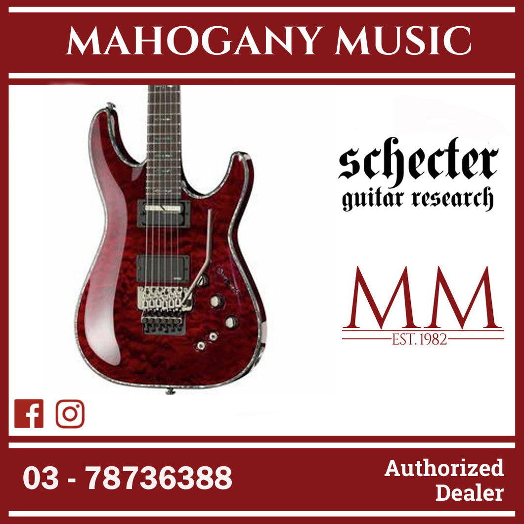 Schecter Hellraiser C-1 with Sustainiac, EMG & Floyd Rose - Black Cherry [MIK]