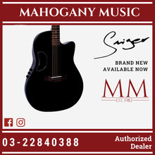 Smiger CE-2021 41-inch Black Spruce Solid Top Carbon Fiber Acoustic-Electric Guitar