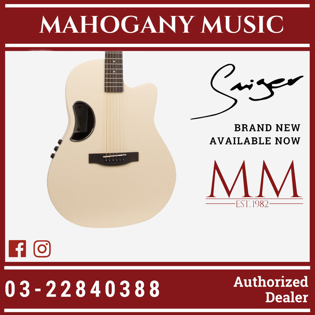 Smiger CE-2021 41-inch Vintage White Spruce Solid Top Carbon Fiber Acoustic-Electric Guitar