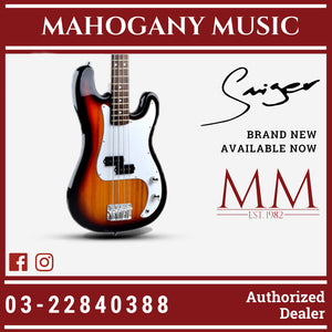 Smiger G-B1-4 3TS 4 String Sunburst Bass Guitar