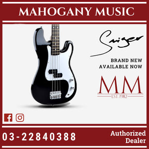 Smiger G-B1-4 BK 4 String Black Bass Guitar