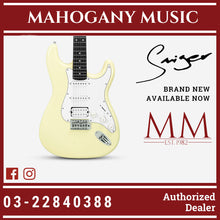 Smiger L-G1m-H Strat HSS White Electric Guitar