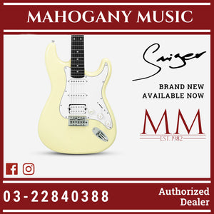 Smiger L-G1m-H Strat HSS White Electric Guitar