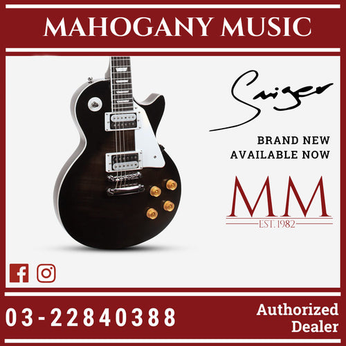 Smiger L-G9-P1 Les Paul Black QM Electric Guitar