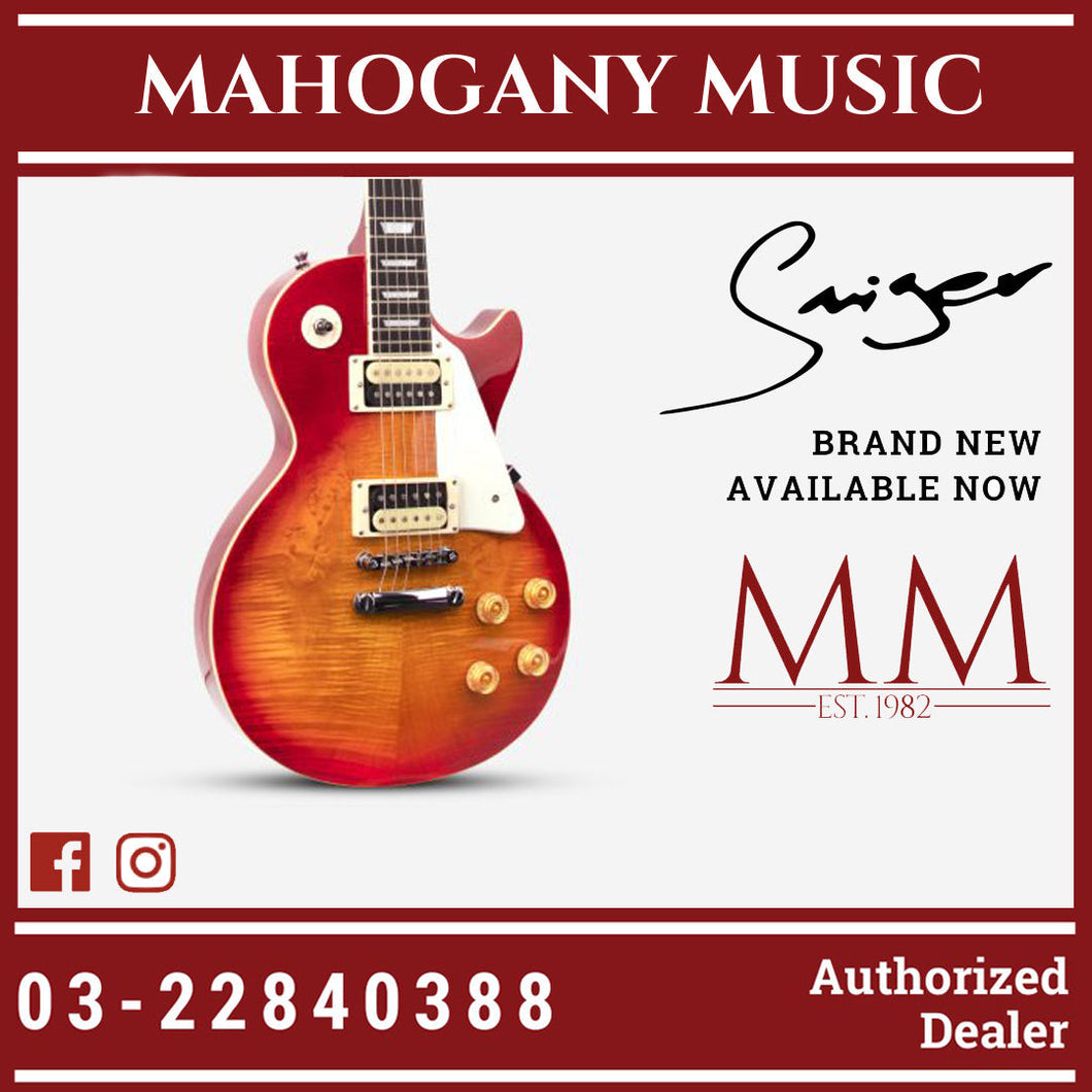 Smiger L-G9-P1 Les Paul Cherry Sunburst QM Electric Guitar