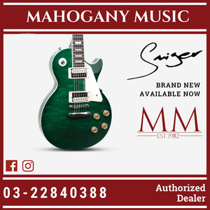 Smiger L-G9-P1 Les Paul Green QM Electric Guitar