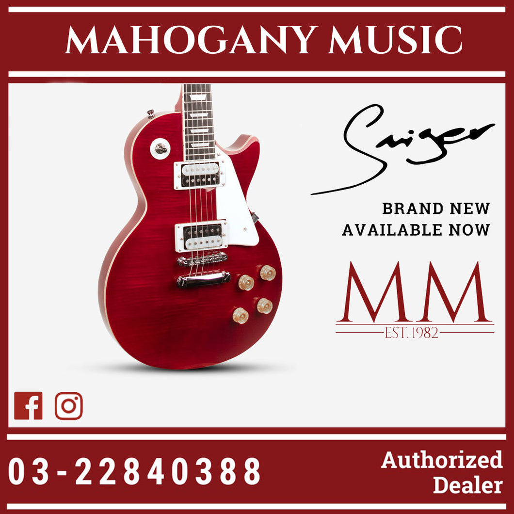 Smiger L-G9-P1 Les Paul Red QM Electric Guitar