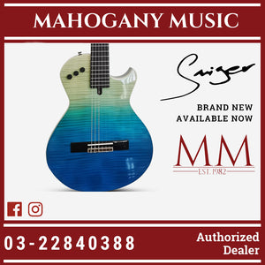 Smiger LE-C2-BL Nylon String Silent Trans Blue Electric Guitar