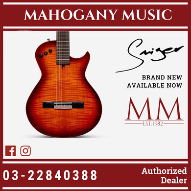 Smiger LE-C2-CS Nylon String Silent Cherry Sunburst Electric Guitar