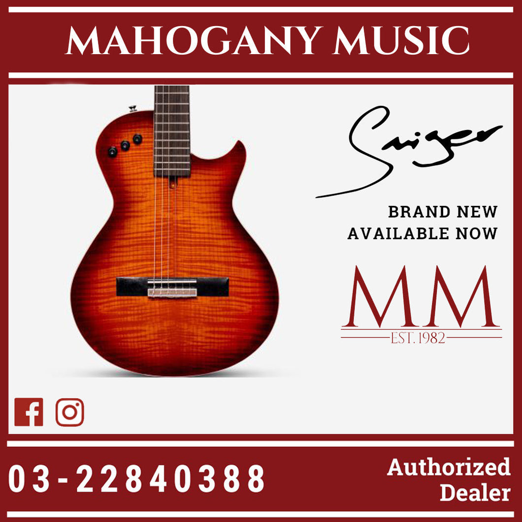 Smiger LE-C2-CS Nylon String Silent Cherry Sunburst Electric Guitar