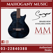 Smiger LE-C2-TBK Nylon String Trans Black Electric Guitar