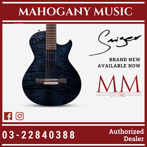 Smiger LE-C2-TBK Nylon String Trans Black Electric Guitar