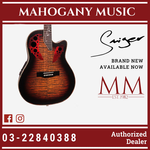 Smiger SM-4160 41″ 3Tone Sunburst Acoustic Electric Guitar