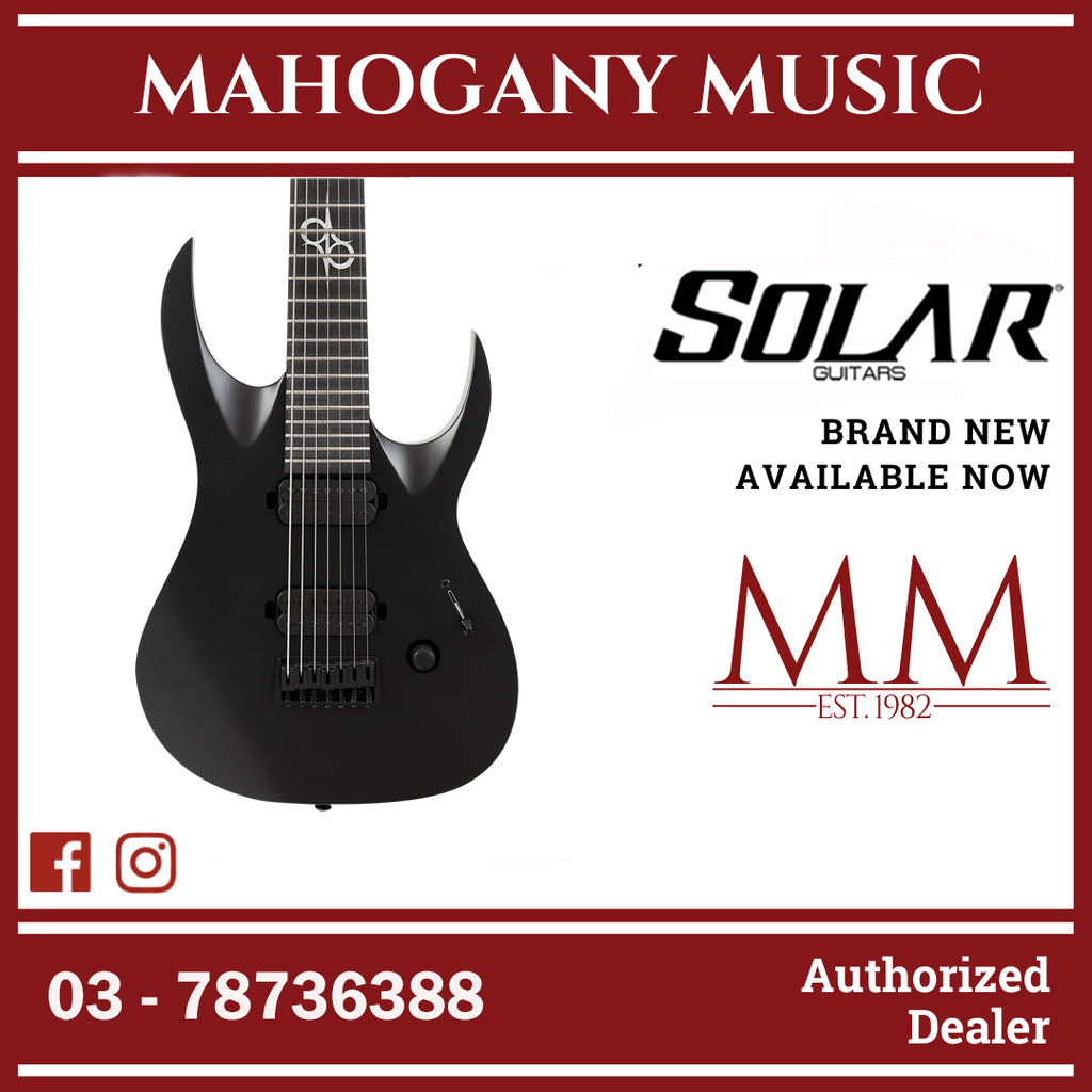 Solar AB2.7C – CARBON BLACK MATTE – Mahogany Music