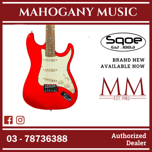 SQOE SEST200 Stratocaster Body SSS Vintage Electric Guitar ( SEST / SEST-200 / ST / ST-200 ) Red