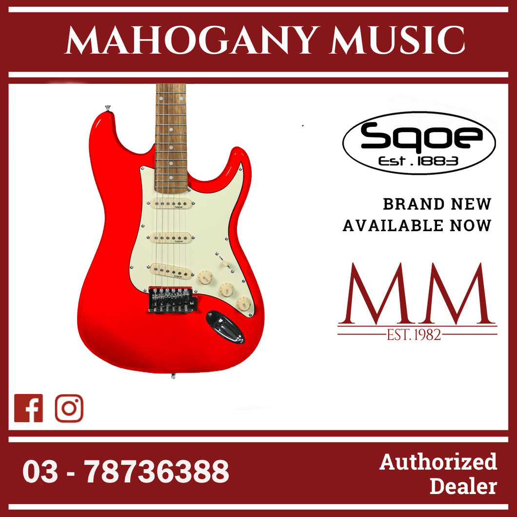 SQOE SEST200 Stratocaster Body SSS Vintage Electric Guitar ( SEST / SEST-200 / ST / ST-200 ) Red