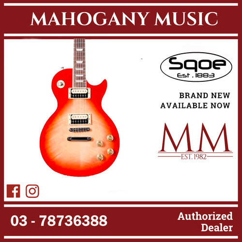 SQOE SELP200 Les Paul Body HH Electric Guitar Rosewood Fretboard ( SELP / SELP-200 / LP ) Tiger Honey