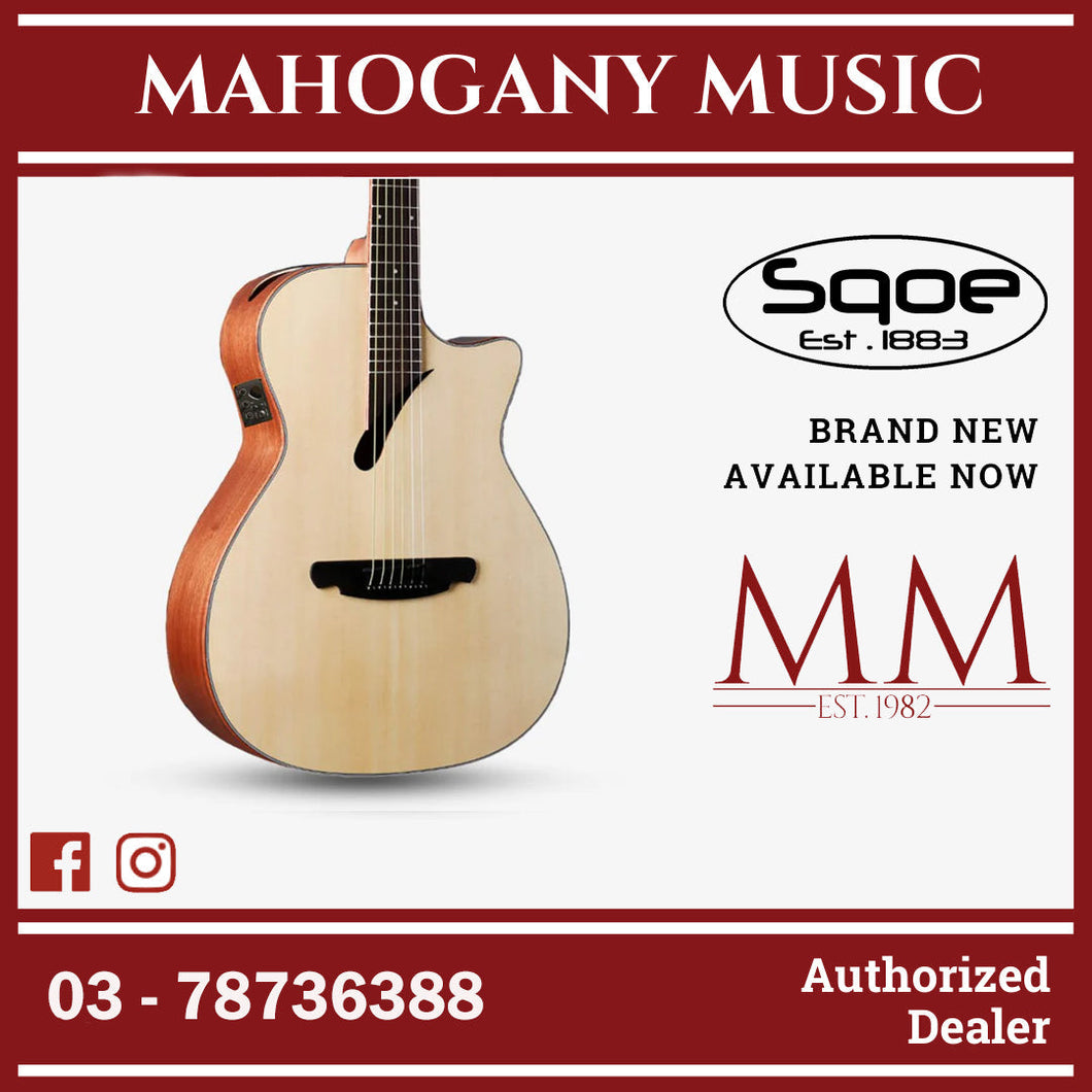 SQOE SQ-K-E 40 inch Grand Auditorium Acoustic Guitar with Sqoe KLT-18A pick up ( SQK / SQKE )