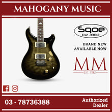 SQOE SEPRS900 HH, Electric Guitar Mahogany with Flame Maple Top - ( SEPRS-900 / SEPRS 900 ) Black