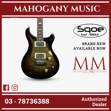 SQOE SEPRS900 HH, Electric Guitar Mahogany with Flame Maple Top - ( SEPRS-900 / SEPRS 900 ) Black