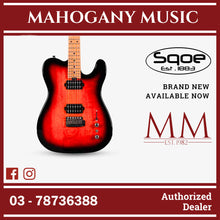 SQOE SETL450 HH Canadian Roasted Maple Fretboard Telecaster with Tremolo Electric Guitar ( SETL / SETL-450 / SETL 450 ) Sunburst