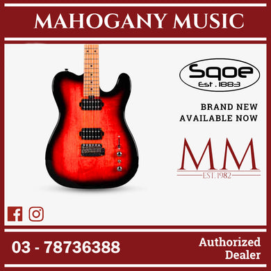 SQOE SETL450 HH Canadian Roasted Maple Fretboard Telecaster with Tremolo Electric Guitar ( SETL / SETL-450 / SETL 450 ) Sunburst